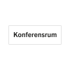 Rumsskylt Konferensrum i lasergraverad hårdplats som ger tydlig rumshänvisning.