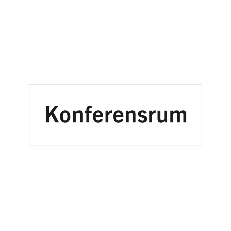 Rumsskylt Konferensrum i lasergraverad hårdplats som ger tydlig rumshänvisning.