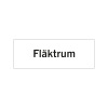 Rumsskylt Fläktrum i lasergraverad hårdplats som ger tydlig rumshänvisning.