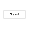 Rumsskylt Fire exit i lasergraverad hårdplats som ger tydlig rumshänvisning.
