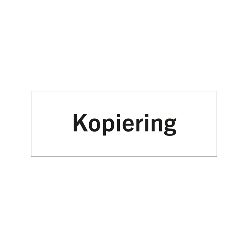 Rumsskylt Kopiering i lasergraverad hårdplats som ger tydlig rumshänvisning.