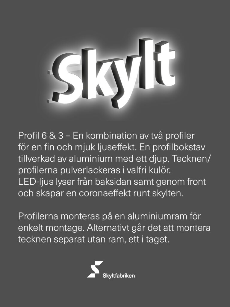 Ljuseffekt P6 kombinerad med P3 lyser både framåt och bak mot fasad.