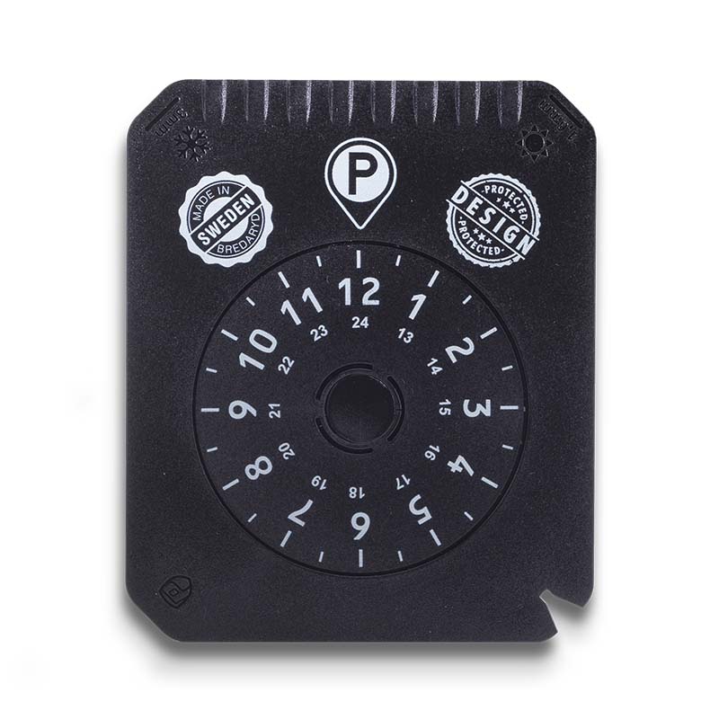 Istidskrapan som kan användas året runt. Utöver isskrapan multi's alla smarta funktioner är det tillagt en tidsklocka och kan därigenom användas som en parkeringsskiva. Kan fås med tryck på båda sidor.