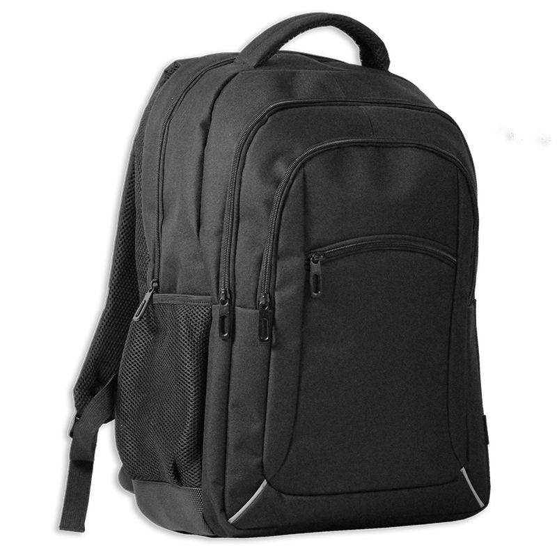 Svart datorryggsäck 28 L med många förvaringsfack, från Tracker.