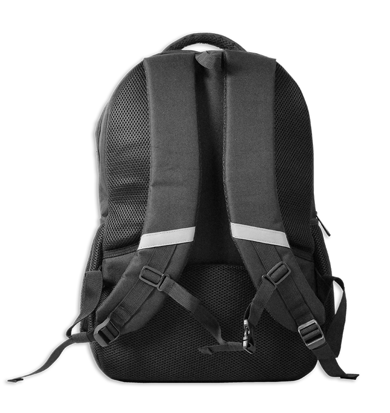 Svart datorryggsäck 28 L med många förvaringsfack, från Tracker.