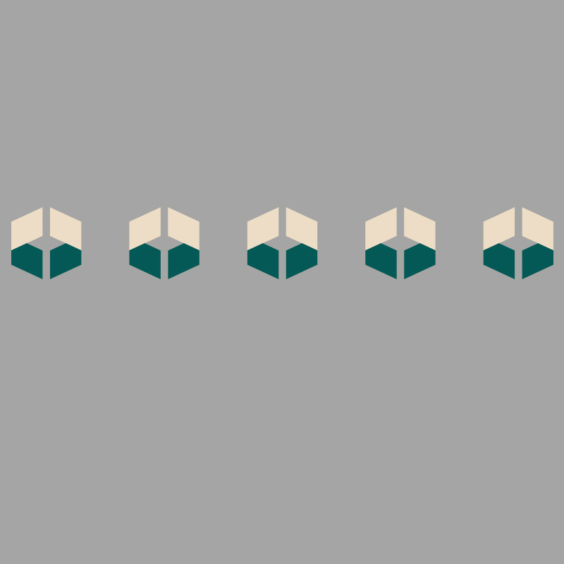 Kontrastmarkering Hexagon i självhäftande folie, Skyltfabrikens design. Monteras på två höjder för bäst kontrastverkan.