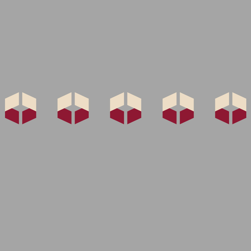 Kontrastmarkering Hexagon i självhäftande folie, Skyltfabrikens design. Monteras på två höjder för bäst kontrastverkan.