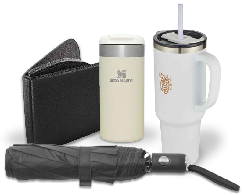 Profilprodukter och give aways är både användbara och praktiska. Skyltfabriken erbjuder ett brett utbud av produkter från kända varumärken. Tryck eller brodera ditt varumärke på till exempel termosmuggar, sittunderlag, reflexer och mössor.