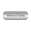 Plakett, eller skylt, med fransk ram. Lasergraverad text i svart. Storlek 225x80 mm, monteras med skruv alternativt dubbelhäftande tejp.